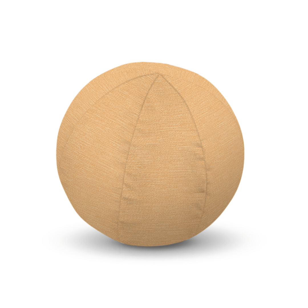 Cantaloupe Solid Velvet Geometric Pillow