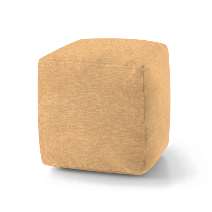 Cantaloupe Solid Velvet Geometric Pillow