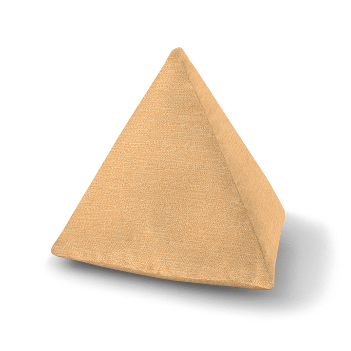 Cantaloupe Solid Velvet Geometric Pillow