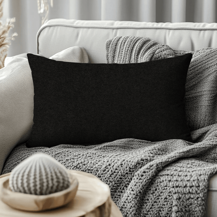 Caviar Solid Velvet Lumbar Pillow