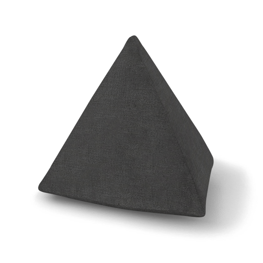 Charcoal Solid Velvet Geometric Pillow