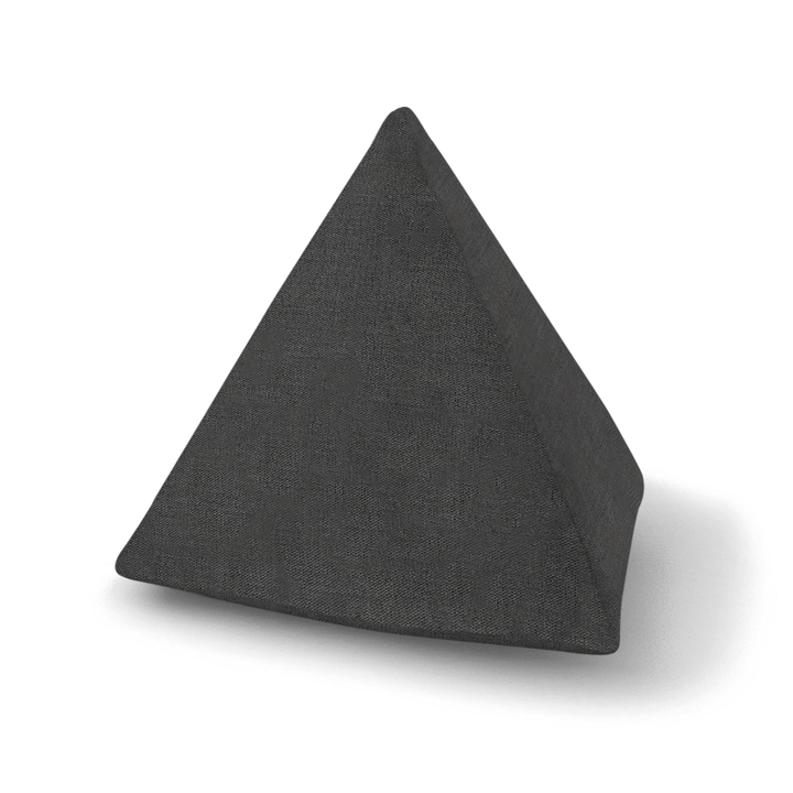 Charcoal Solid Velvet Geometric Pillow