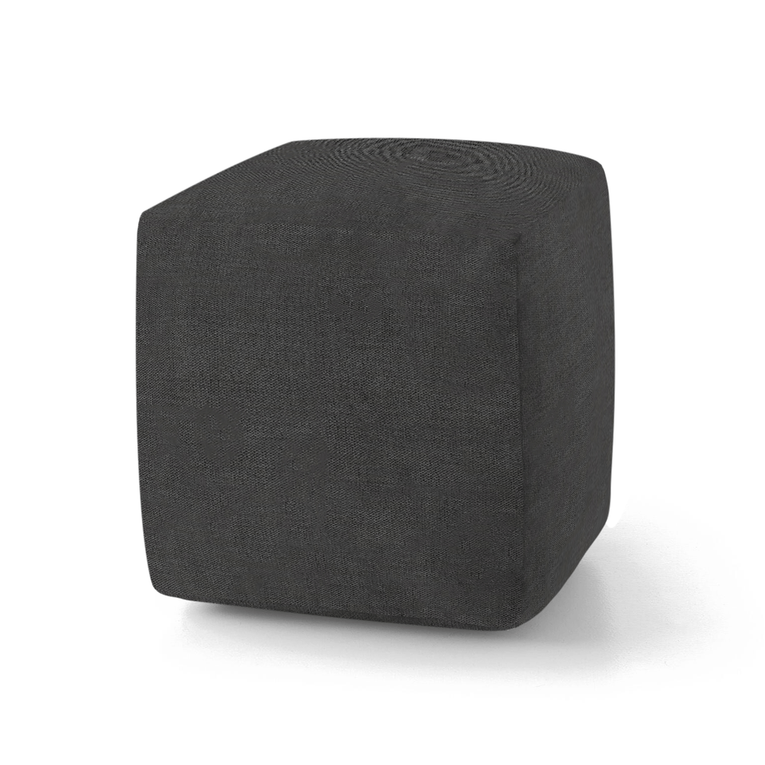 Charcoal Solid Velvet Geometric Pillow