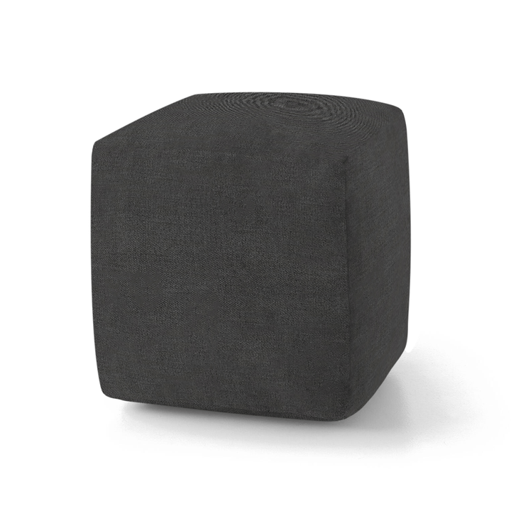 Charcoal Solid Velvet Geometric Pillow