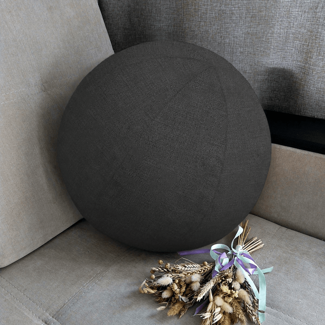 Charcoal Solid Velvet Geometric Pillow