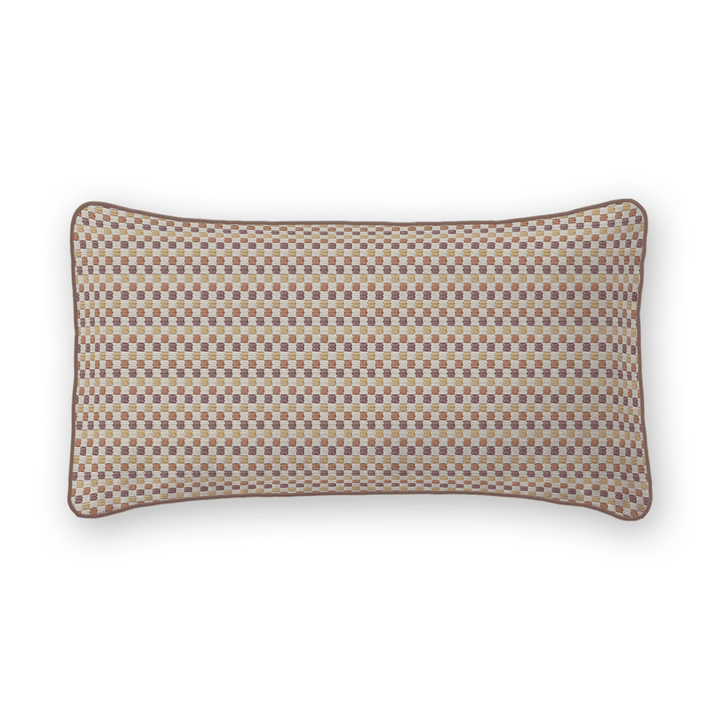 Checkered Woven Lumbar Pillow
