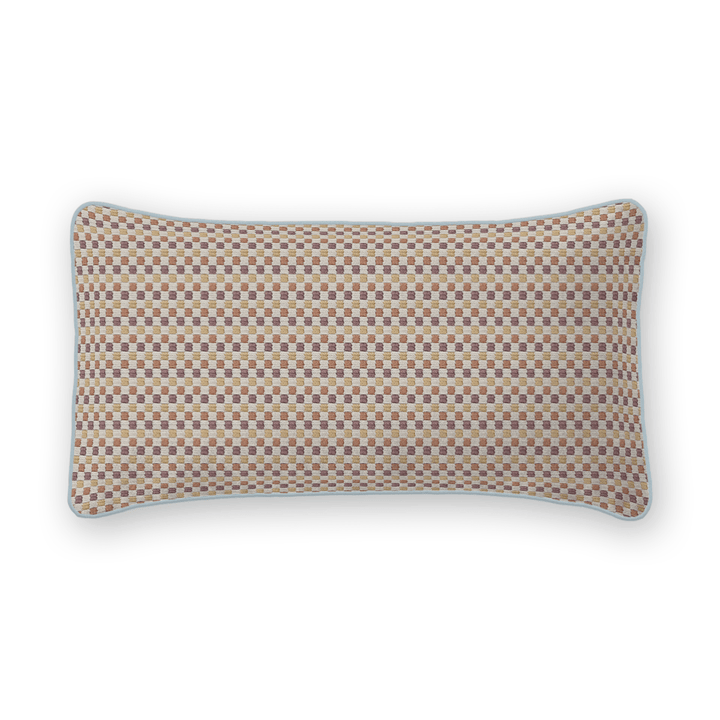 Checkered Woven Lumbar Pillow
