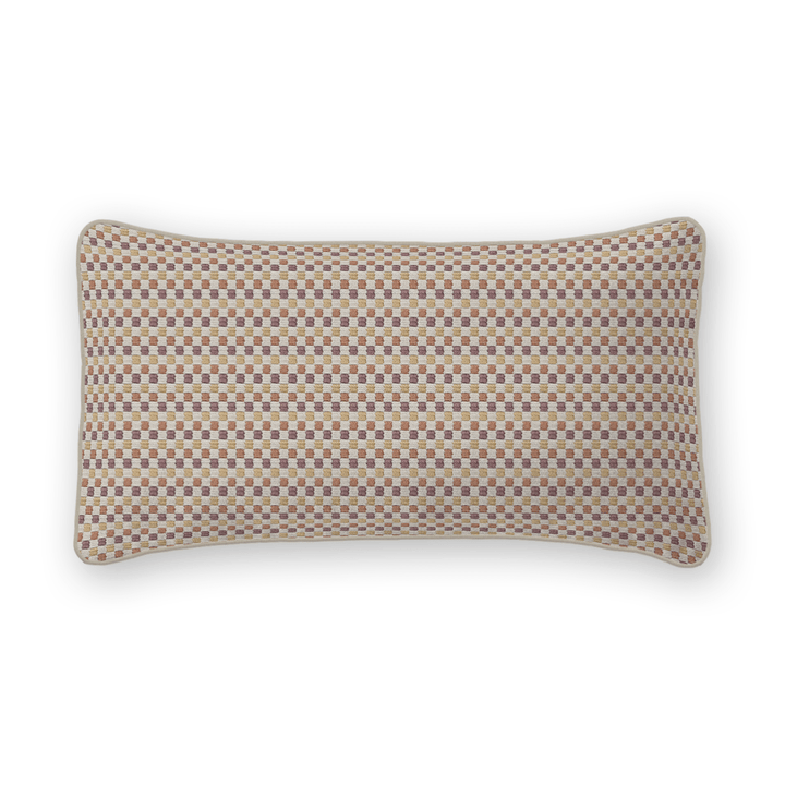 Checkered Woven Lumbar Pillow
