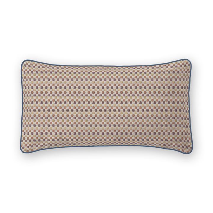 Checkered Woven Lumbar Pillow
