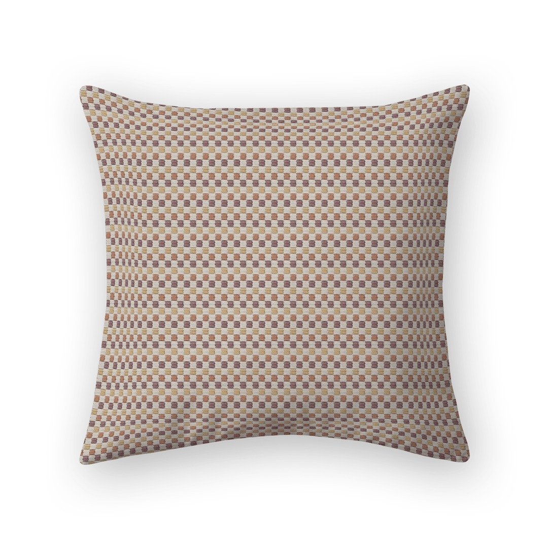 Checkered Woven Throw Pillow