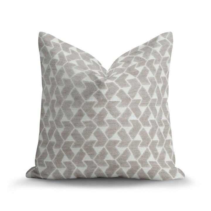 Chevron Herringbone Throw Pillow - Boca Taupe