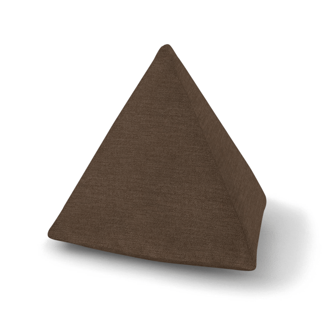 Chocolate Solid Velvet Geometric Pillow