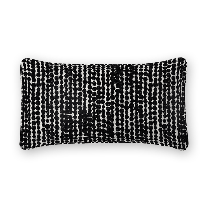 Coal Linework Printed Fabric Lumbar Pillow