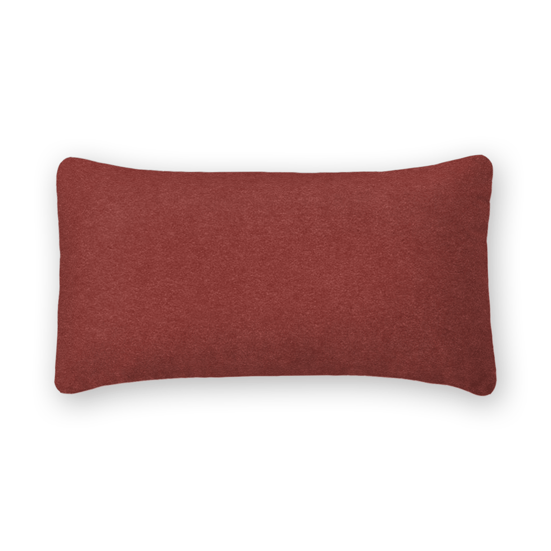 Crimson Solid Velvet Lumbar Pillow