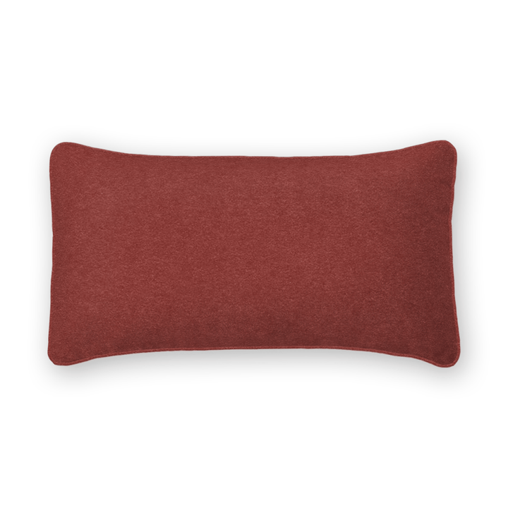 Crimson Solid Velvet Lumbar Pillow