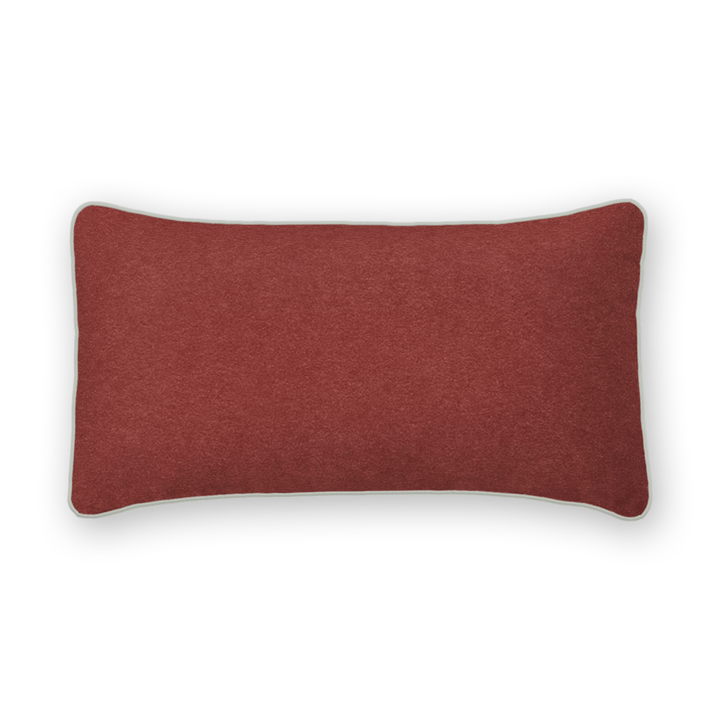 Crimson Solid Velvet Lumbar Pillow