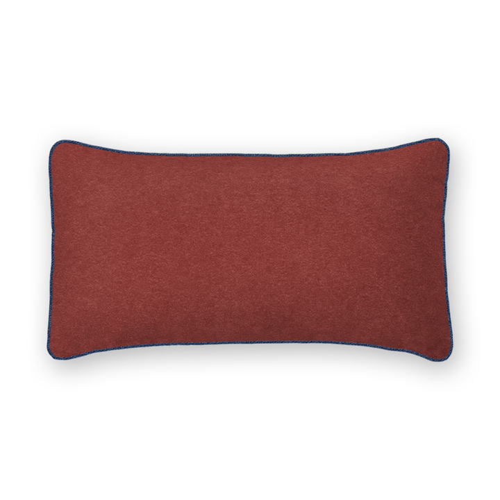 Crimson Solid Velvet Lumbar Pillow