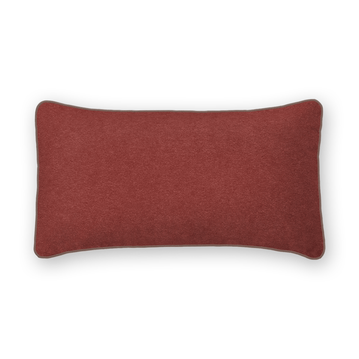 Crimson Solid Velvet Lumbar Pillow