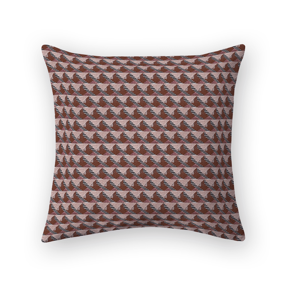Damson Geometric Woven Throw Pillow