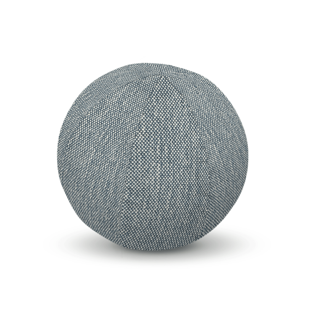 Denim Textured Woven Geometric Pillow