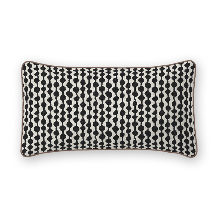 Dots / Circles Printed Fabric Lumbar Pillow