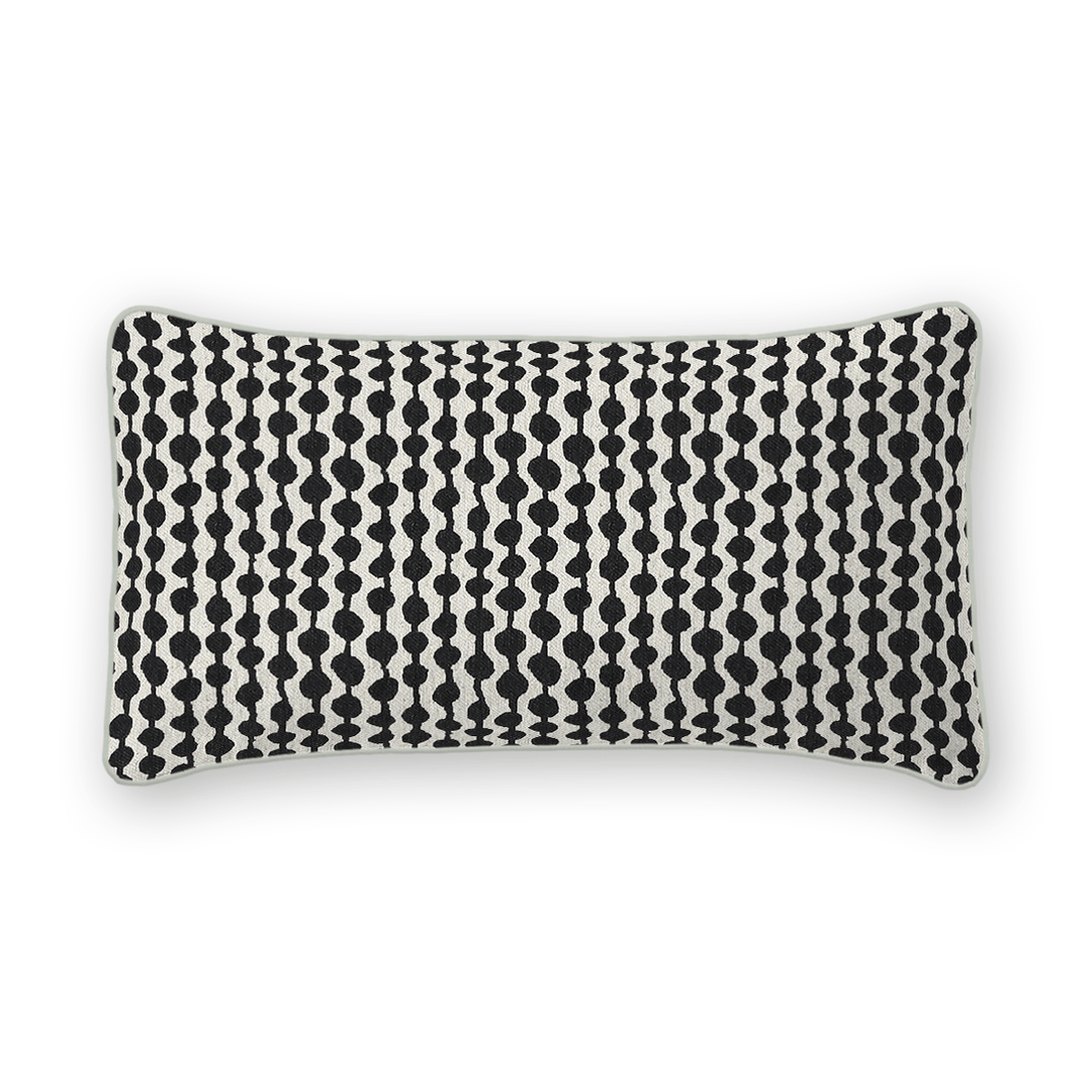 Dots / Circles Printed Fabric Lumbar Pillow