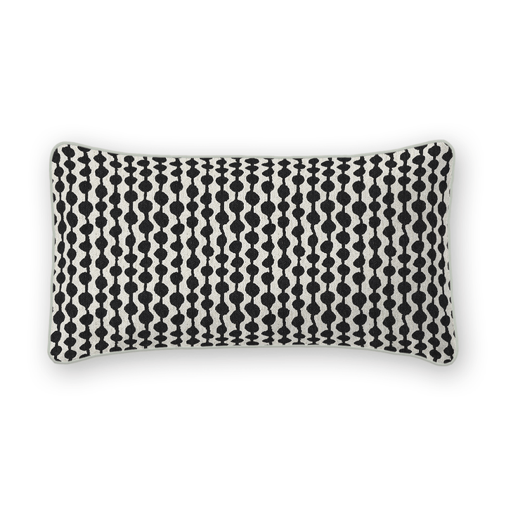 Dots / Circles Printed Fabric Lumbar Pillow