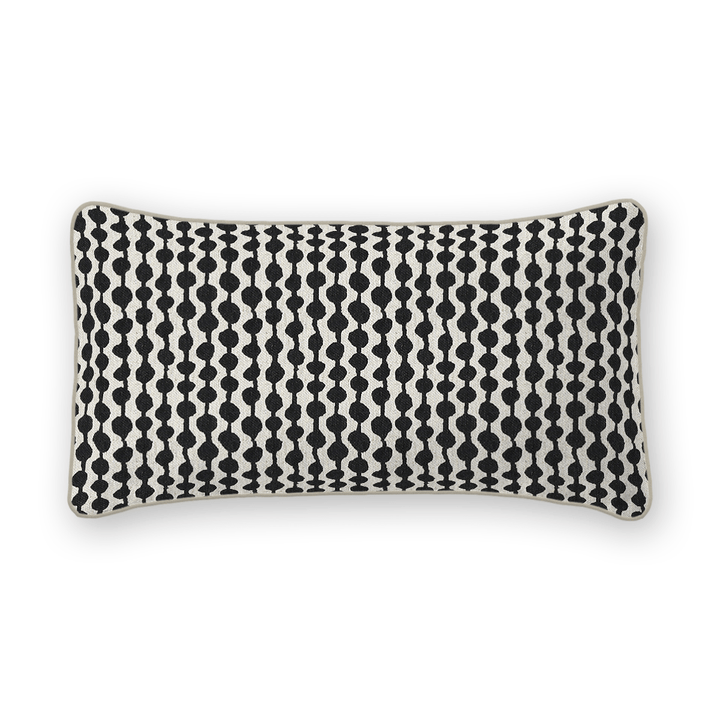 Dots / Circles Printed Fabric Lumbar Pillow