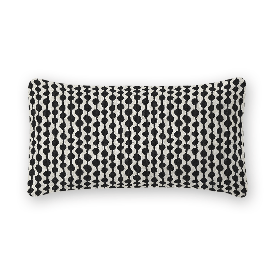 Dots / Circles Printed Fabric Lumbar Pillow
