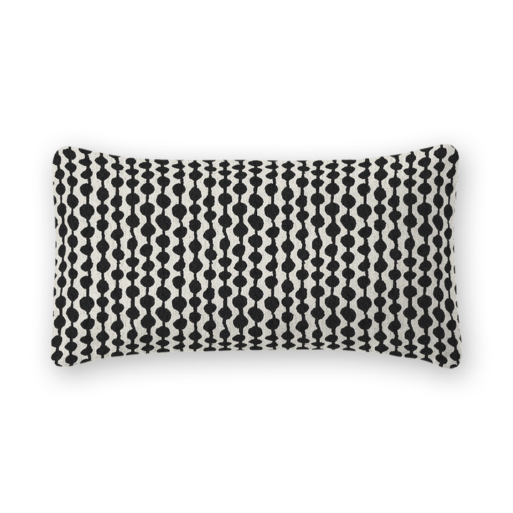 Dots / Circles Printed Fabric Lumbar Pillow