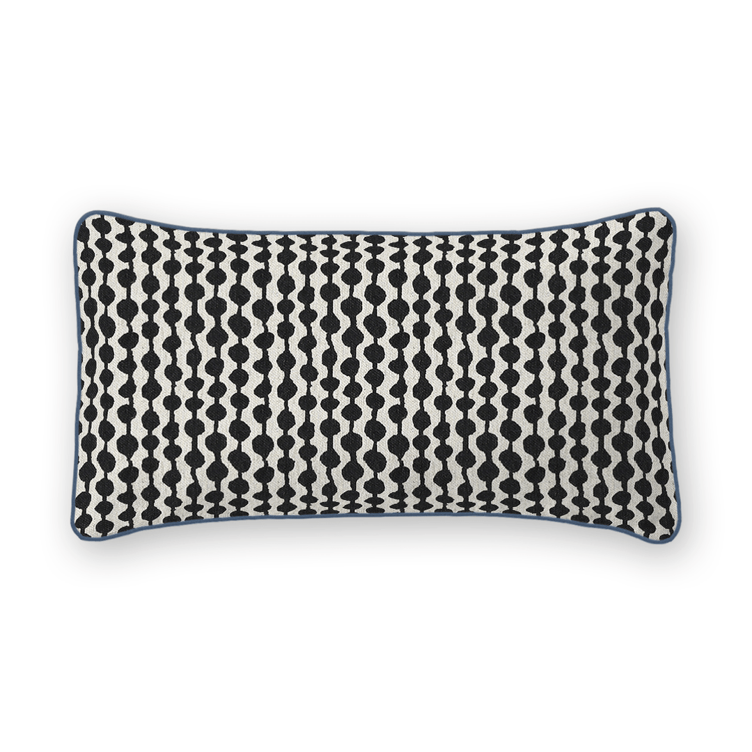 Dots / Circles Printed Fabric Lumbar Pillow