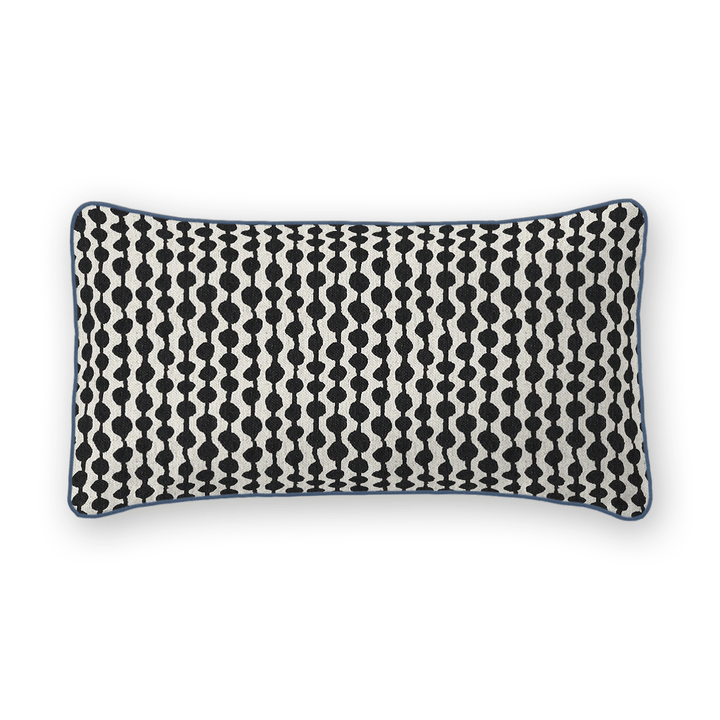 Dots / Circles Printed Fabric Lumbar Pillow