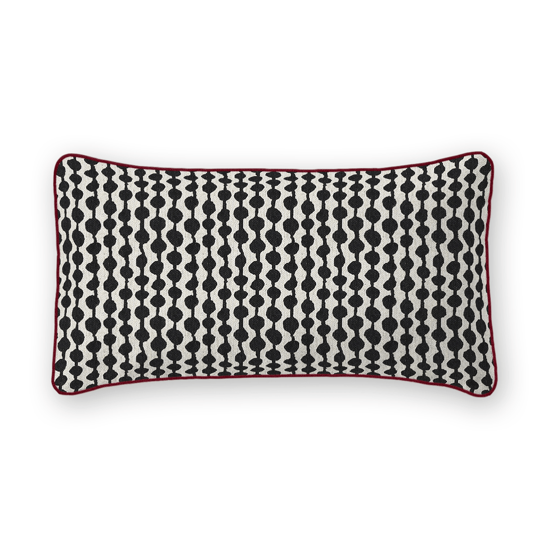 Dots / Circles Printed Fabric Lumbar Pillow