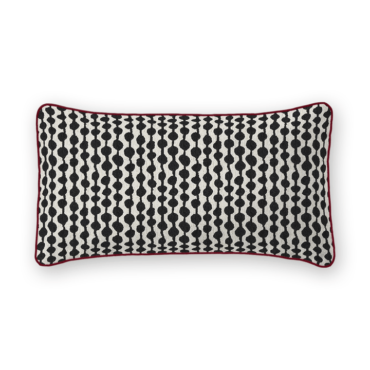 Dots / Circles Printed Fabric Lumbar Pillow