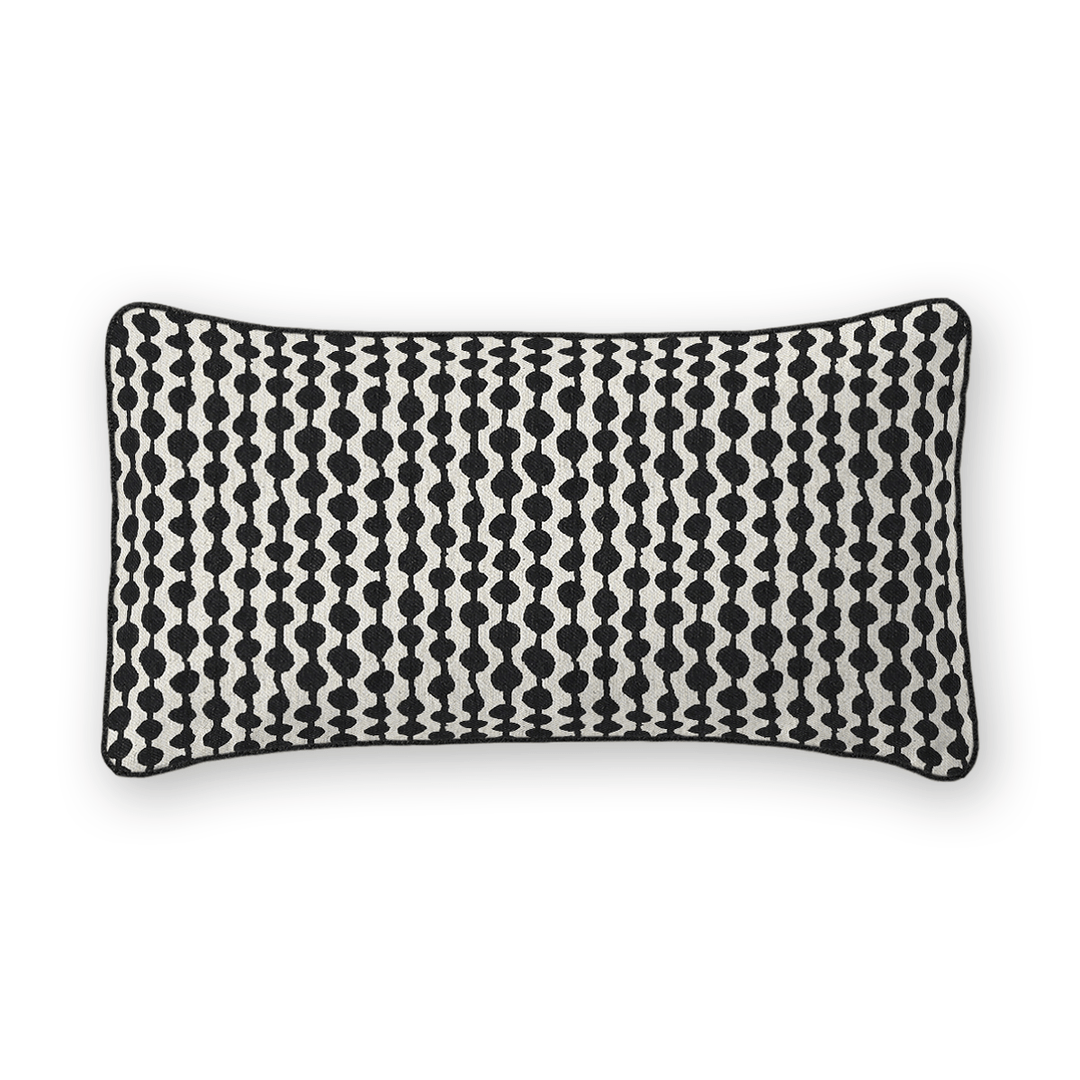 Dots / Circles Printed Fabric Lumbar Pillow