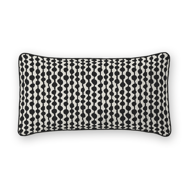 Dots / Circles Printed Fabric Lumbar Pillow