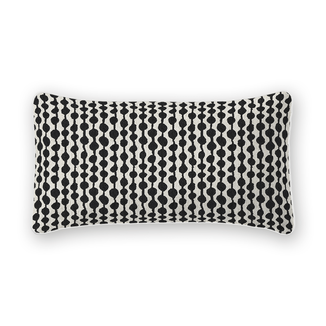 Dots / Circles Printed Fabric Lumbar Pillow