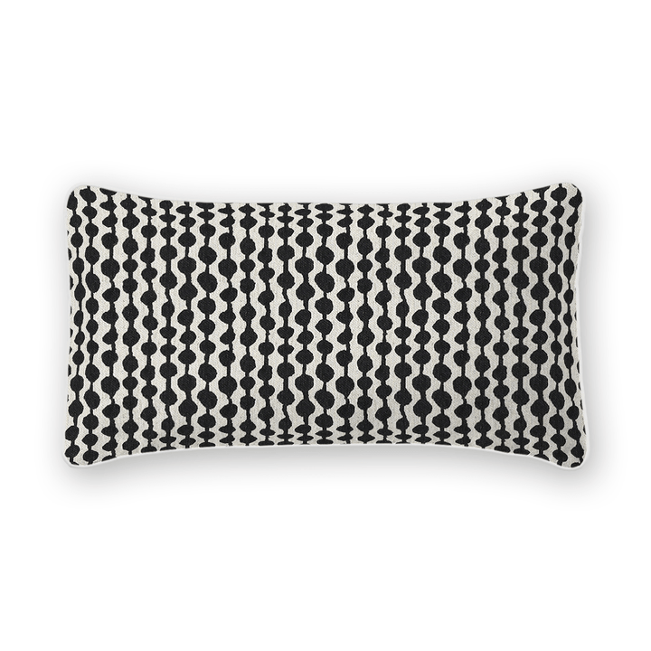 Dots / Circles Printed Fabric Lumbar Pillow