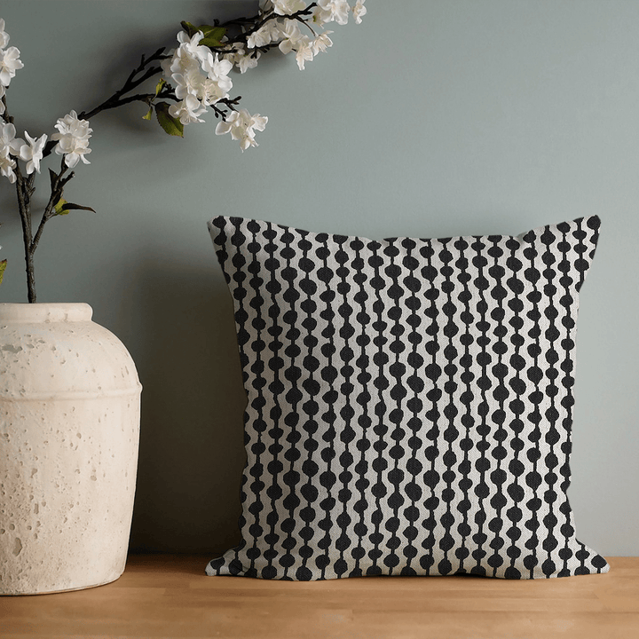 Dots / Circles Printed Fabric Throw Pillow