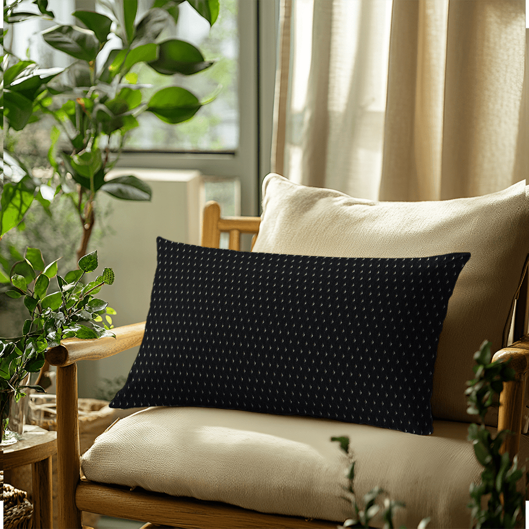 Dots / Circles Woven Lumbar Pillow