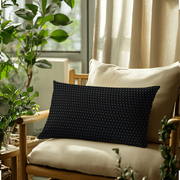 Dots / Circles Woven Lumbar Pillow