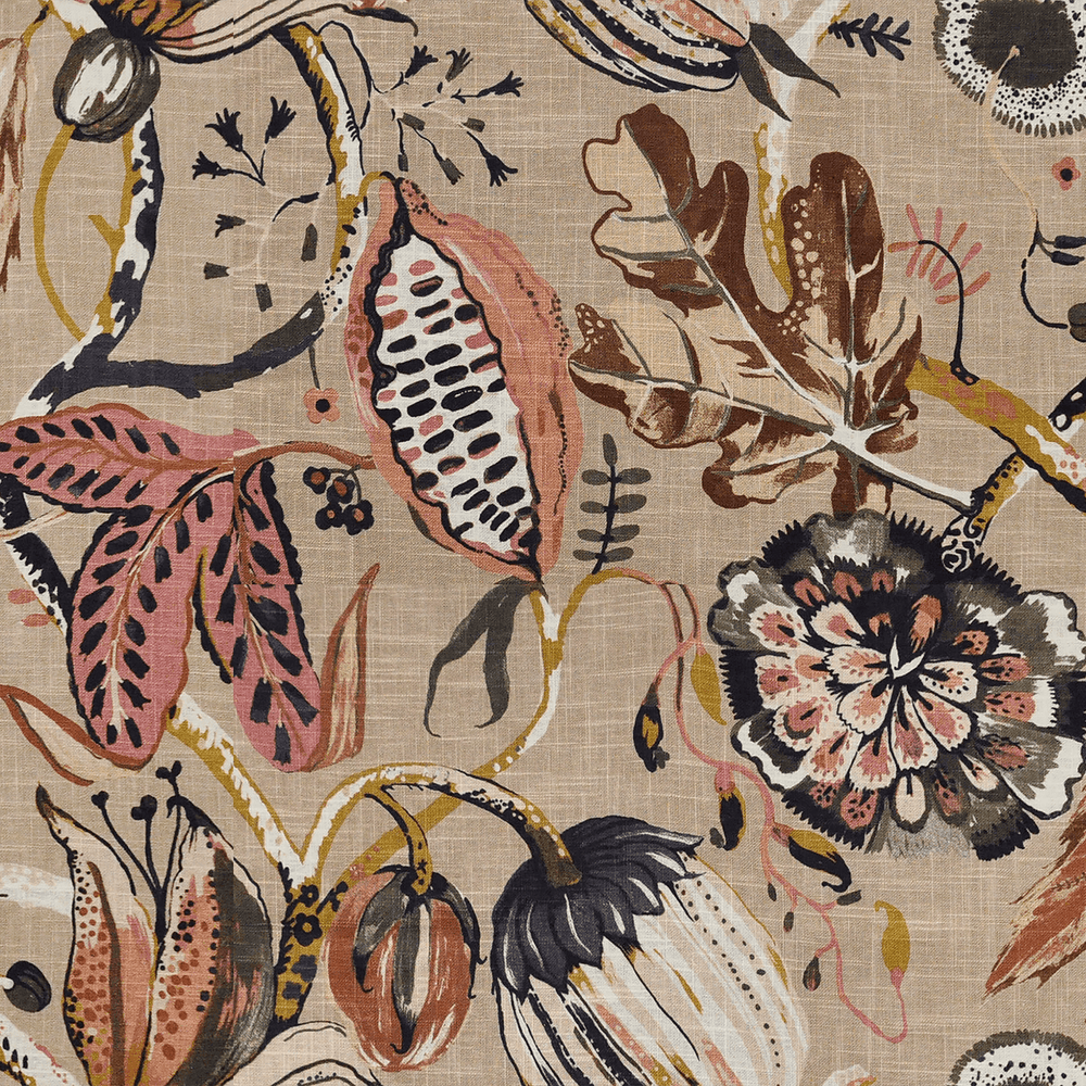 Floral Printed Fabric Bolster Pillow