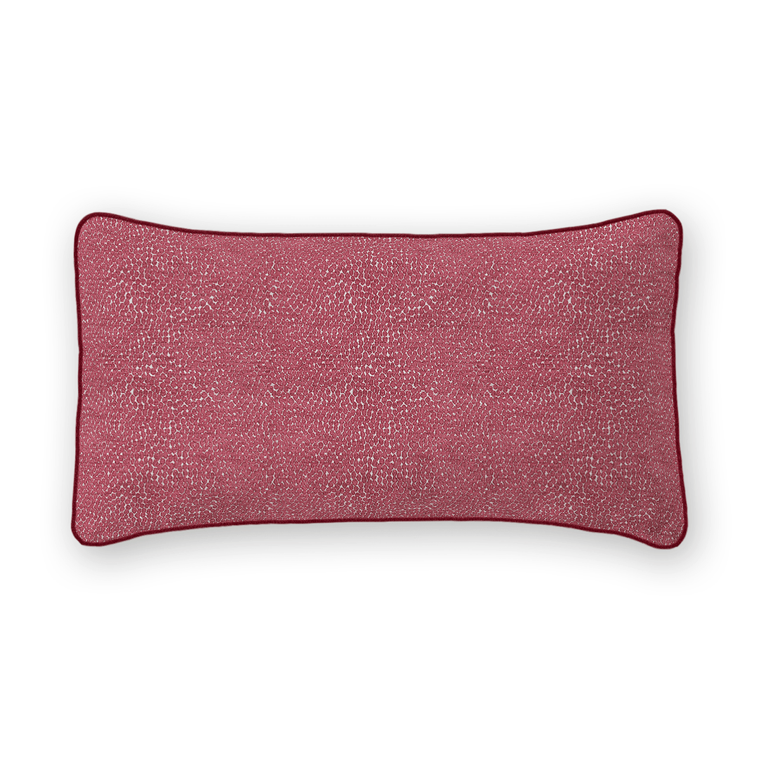 Fuchsia Solid Woven Lumbar Pillow