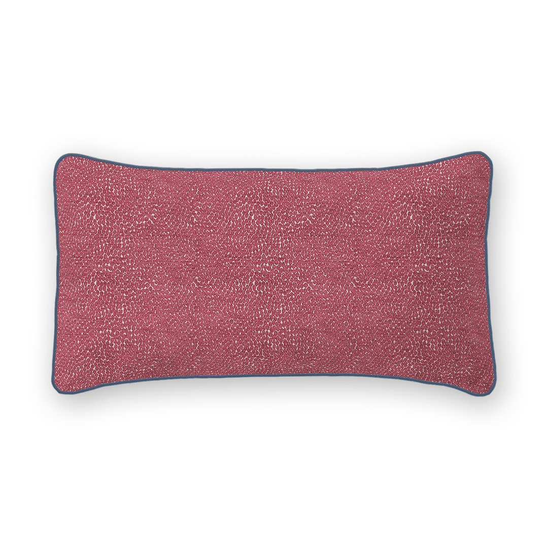 Fuchsia Solid Woven Lumbar Pillow