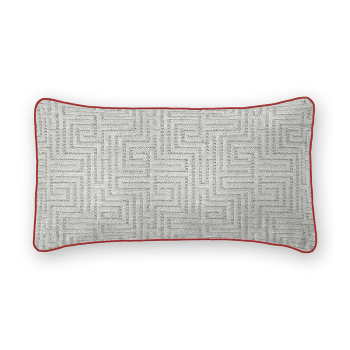 Geometric Chenille Lumbar Pillow