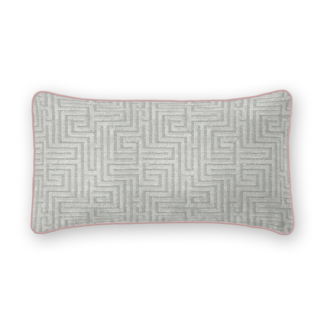 Geometric Chenille Lumbar Pillow