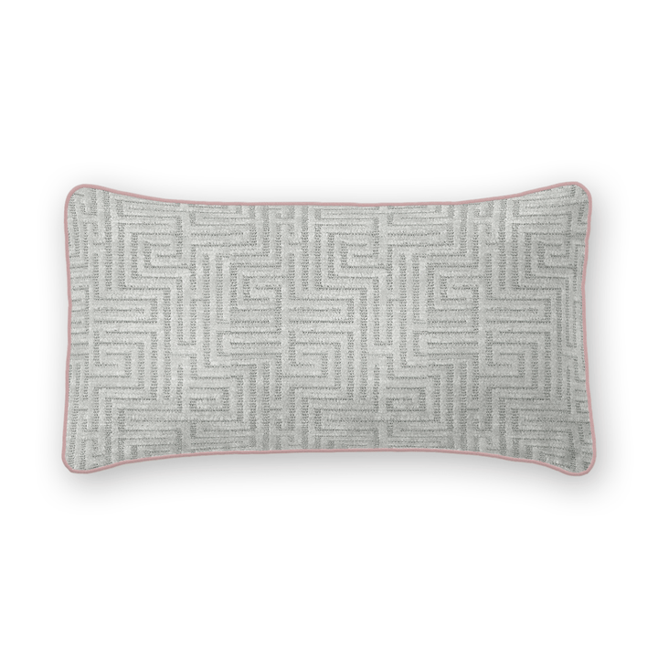 Geometric Chenille Lumbar Pillow