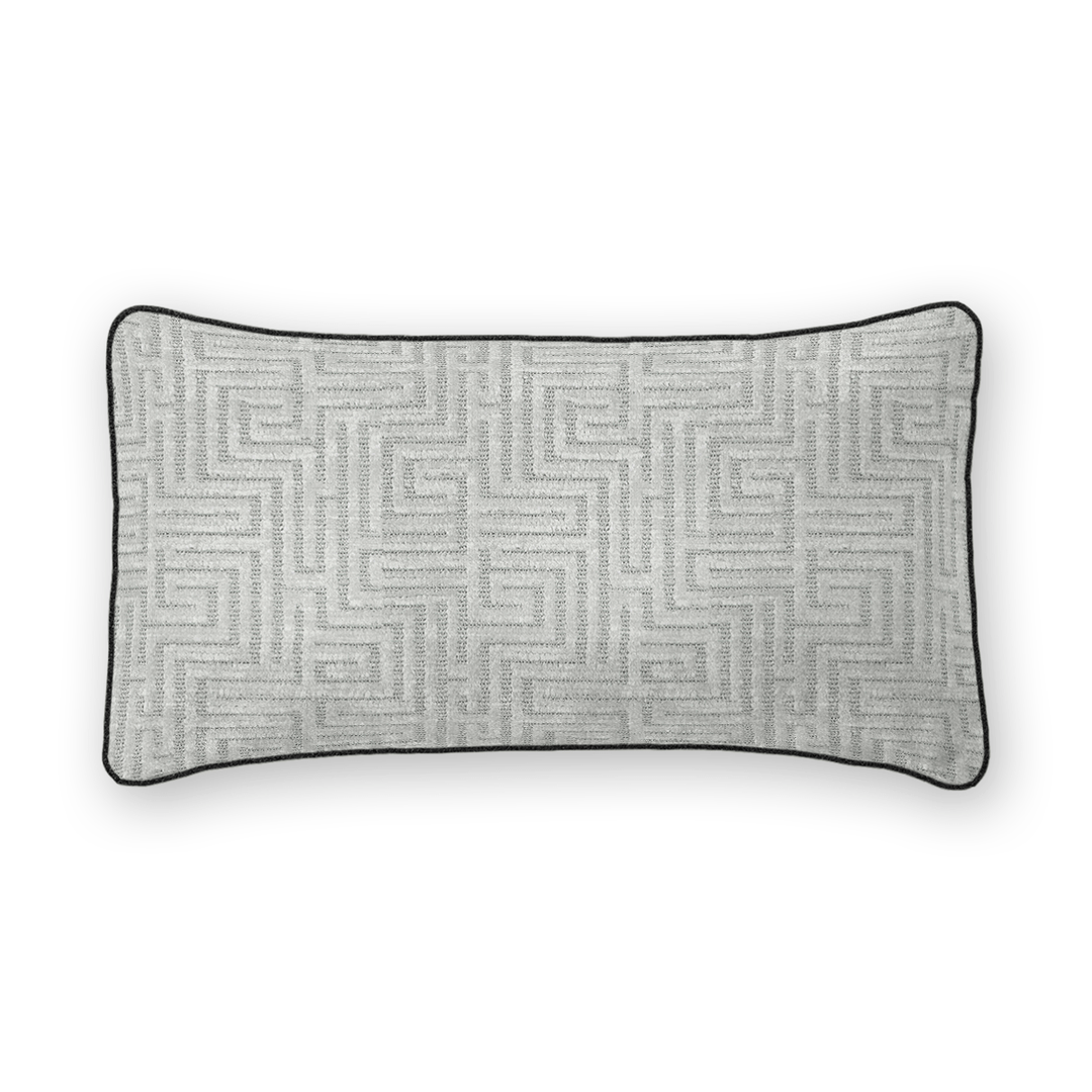 Geometric Chenille Lumbar Pillow
