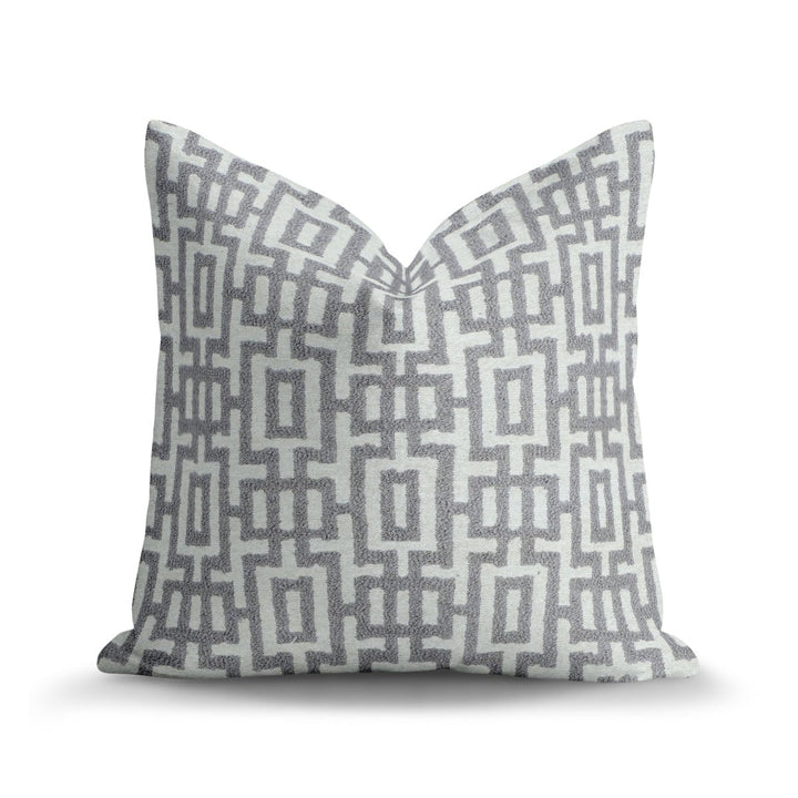 Geometric Chenille Throw Pillow - Nil Wet Weather