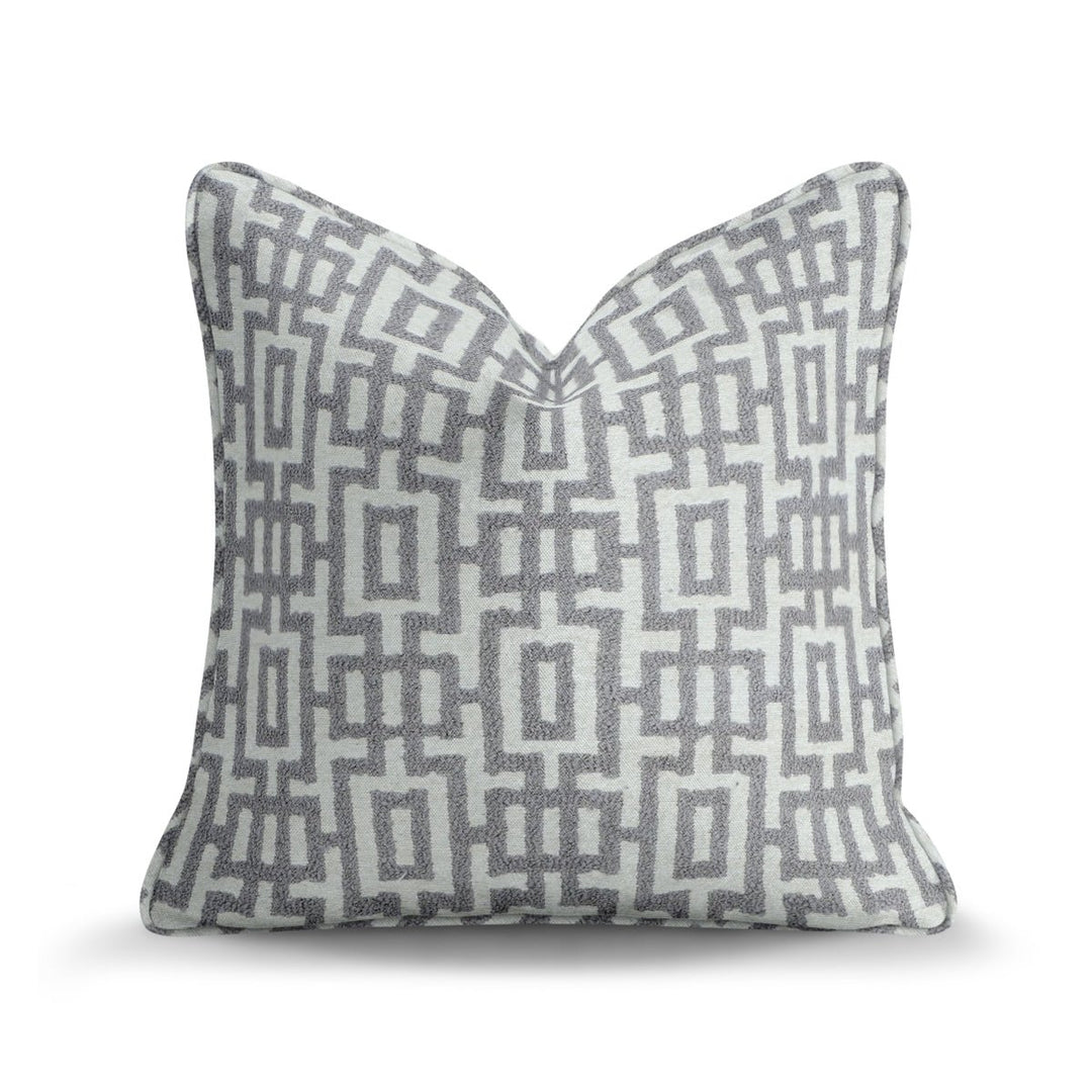 Geometric Chenille Throw Pillow - Nil Wet Weather